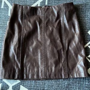 Rich brown faux leather Free people mini